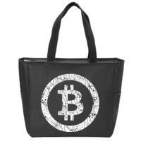 Bitcoin Logo Btc Crypto Currency Traders Blockchain Miners Zip Tote Bag