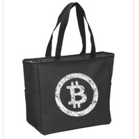 Bitcoin Logo Btc Crypto Currency Traders Blockchain Miners Zip Tote Bag