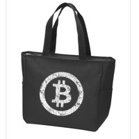 Bitcoin Logo Btc Crypto Currency Traders Blockchain Miners Zip Tote Bag