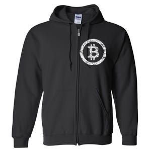 Bitcoin Logo Btc Crypto Currency Traders Blockchain Miners Full Zip Hoodie