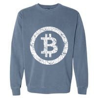 Bitcoin Logo Btc Crypto Currency Traders Blockchain Miners Garment-Dyed Sweatshirt