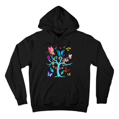 Butterfly Lovers Butterflies Circle Around The Tree Design Tall Hoodie