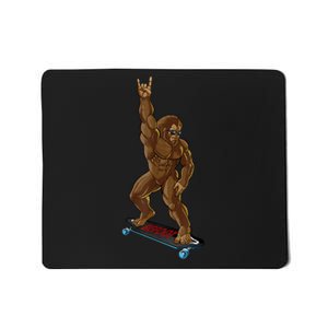 Bigfoot Long Boarding Rock On Sasquatch Big Foot Skate Mousepad