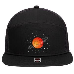 Basketball Lovers Basketball Player Funny Basketball Space 7 Panel Mesh Trucker Snapback Hat