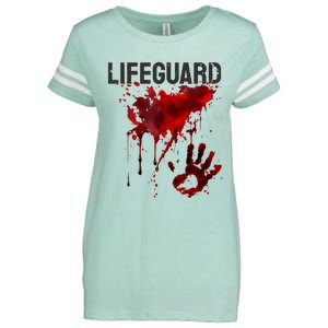 Bloody Lifeguard Blood Splatter Blood Stained Fun Enza Ladies Jersey Football T-Shirt