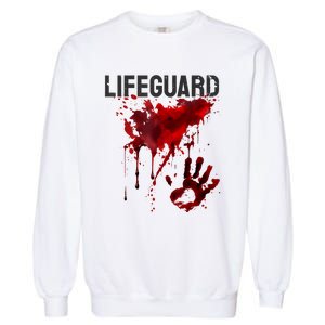 Bloody Lifeguard Blood Splatter Blood Stained Fun Garment-Dyed Sweatshirt