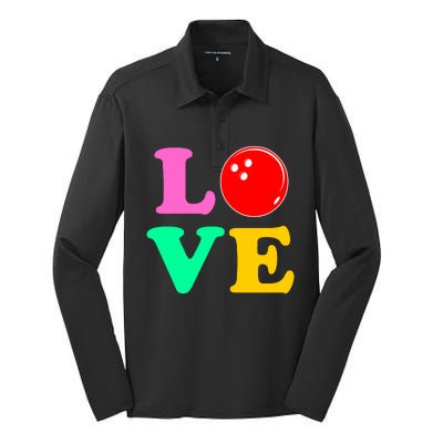 Bowling Love Silk Touch Performance Long Sleeve Polo