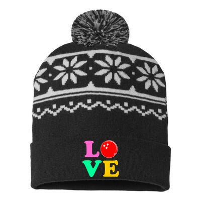 Bowling Love USA-Made Snowflake Beanie