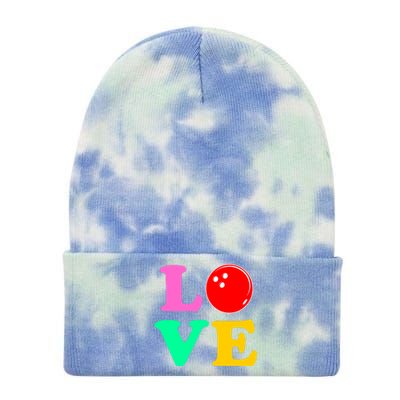 Bowling Love Tie Dye 12in Knit Beanie