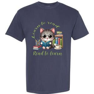 Book Lover Bookworm Reading Learn To Read Read To Learn Garment-Dyed Heavyweight T-Shirt