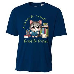 Book Lover Bookworm Reading Learn To Read Read To Learn Cooling Performance Crew T-Shirt