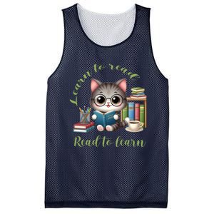 Book Lover Bookworm Reading Learn To Read Read To Learn Mesh Reversible Basketball Jersey Tank