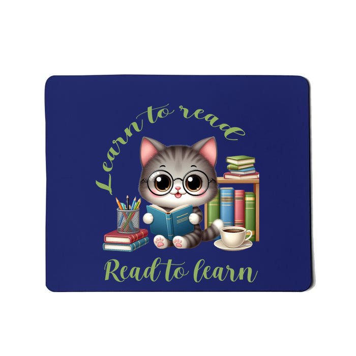 Book Lover Bookworm Reading Learn To Read Read To Learn Mousepad