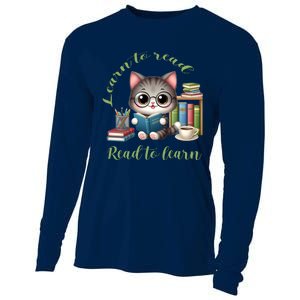 Book Lover Bookworm Reading Learn To Read Read To Learn Cooling Performance Long Sleeve Crew