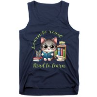 Book Lover Bookworm Reading Learn To Read Read To Learn Tank Top
