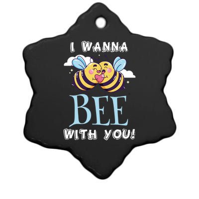 Bees Love Bee With You Valentine's Day Love Token Gift Ceramic Star Ornament