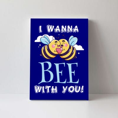 Bees Love Bee With You Valentine's Day Love Token Gift Canvas