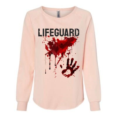 Bloody Lifeguard Blood Splatter Blood Stained Fun Womens California Wash Sweatshirt