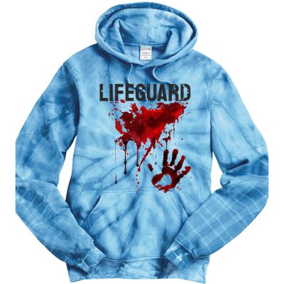 Bloody Lifeguard Blood Splatter Blood Stained Fun Tie Dye Hoodie