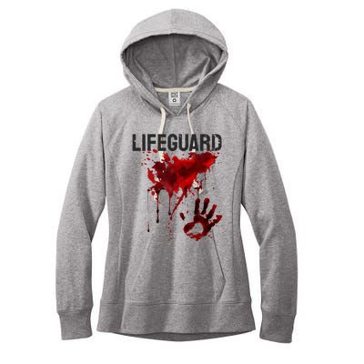 Bloody Lifeguard Blood Splatter Blood Stained Fun Women's Fleece Hoodie