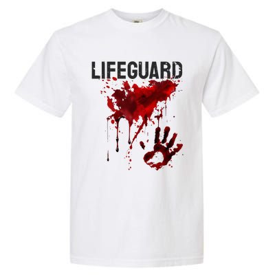 Bloody Lifeguard Blood Splatter Blood Stained Fun Garment-Dyed Heavyweight T-Shirt