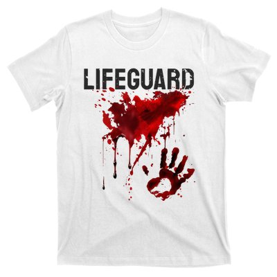 Bloody Lifeguard Blood Splatter Blood Stained Fun T-Shirt