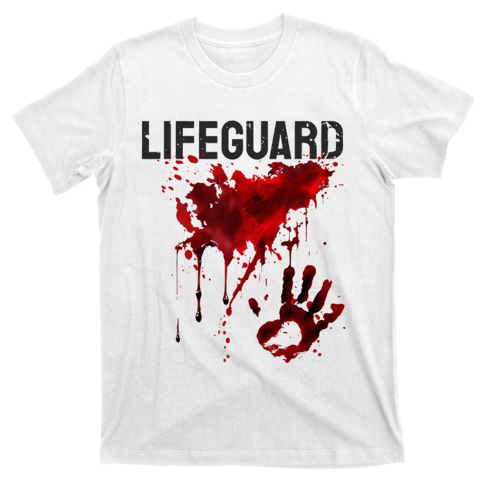 Bloody Lifeguard Blood Splatter Blood Stained Fun T-Shirt