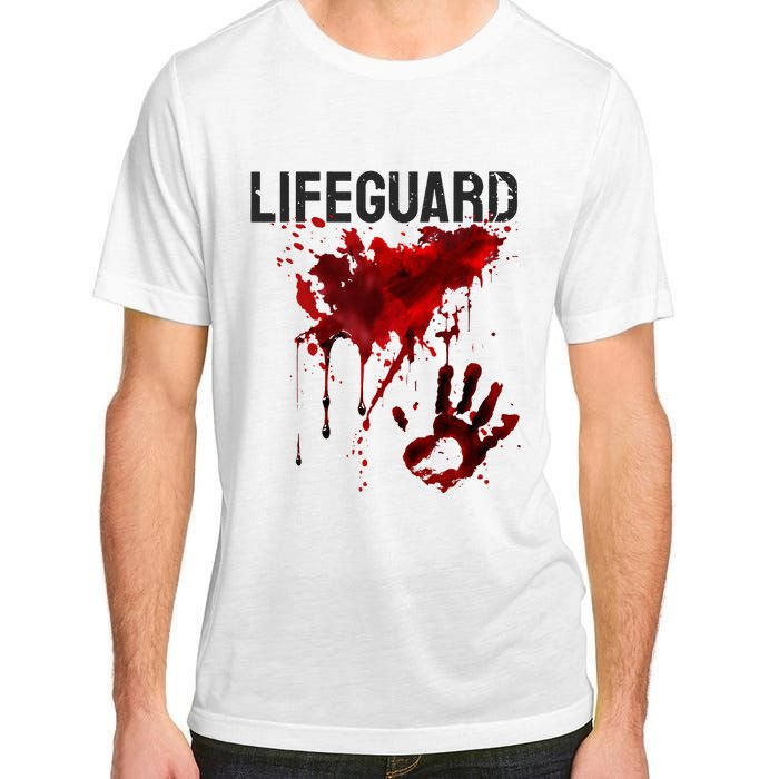 Bloody Lifeguard Blood Splatter Blood Stained Fun Adult ChromaSoft Performance T-Shirt