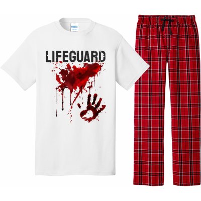 Bloody Lifeguard Blood Splatter Blood Stained Fun Pajama Set