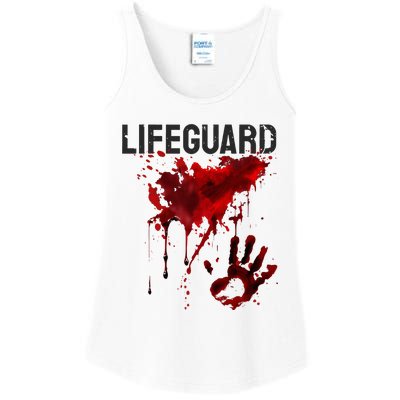 Bloody Lifeguard Blood Splatter Blood Stained Fun Ladies Essential Tank