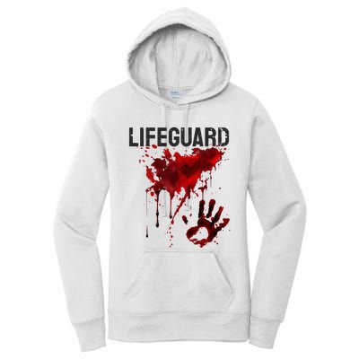 Bloody Lifeguard Blood Splatter Blood Stained Fun Women's Pullover Hoodie