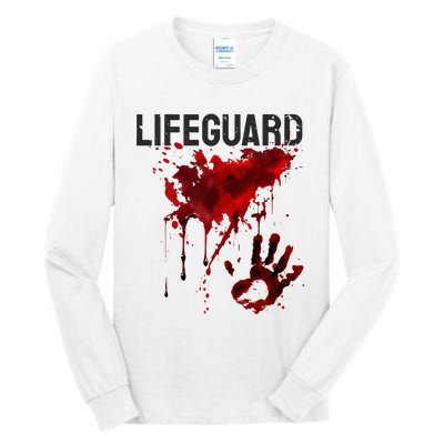 Bloody Lifeguard Blood Splatter Blood Stained Fun Tall Long Sleeve T-Shirt