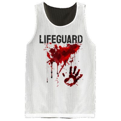 Bloody Lifeguard Blood Splatter Blood Stained Fun Mesh Reversible Basketball Jersey Tank