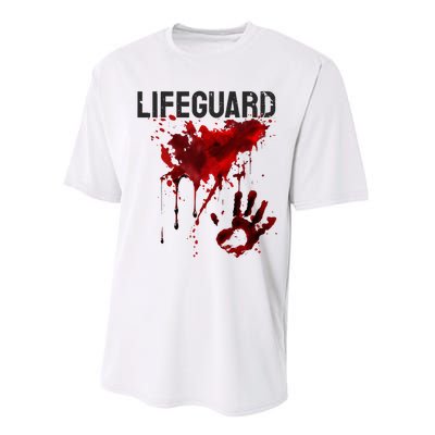 Bloody Lifeguard Blood Splatter Blood Stained Fun Performance Sprint T-Shirt