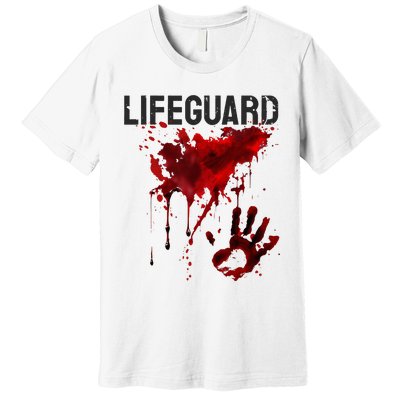 Bloody Lifeguard Blood Splatter Blood Stained Fun Premium T-Shirt