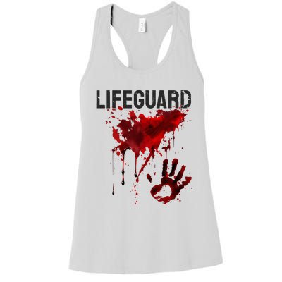 Bloody Lifeguard Blood Splatter Blood Stained Fun Women's Racerback Tank