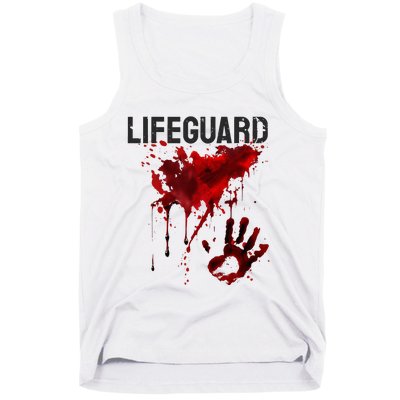 Bloody Lifeguard Blood Splatter Blood Stained Fun Tank Top