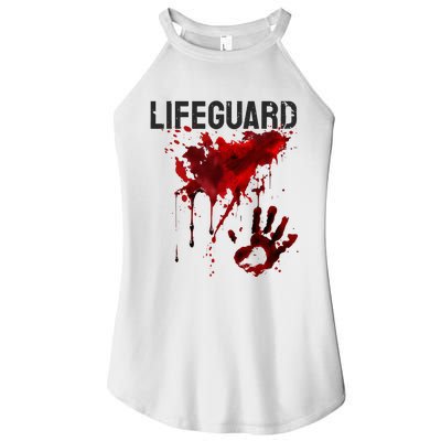 Bloody Lifeguard Blood Splatter Blood Stained Fun Women’s Perfect Tri Rocker Tank