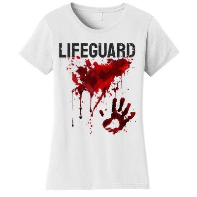 Bloody Lifeguard Blood Splatter Blood Stained Fun Women's T-Shirt