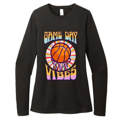 Basketball Lover Baseball Player Game Day Vibes Basketball Great Gift Womens CVC Long Sleeve Shirt