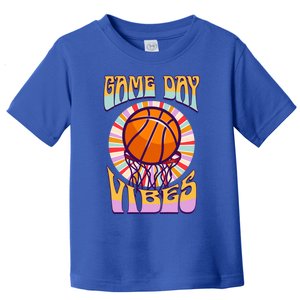 Basketball Lover Baseball Player Game Day Vibes Basketball Great Gift Toddler T-Shirt