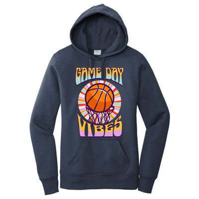 Basketball Lover Baseball Player Game Day Vibes Basketball Great Gift Women's Pullover Hoodie