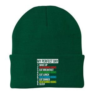 Book Lover Bookworm Quote Perfect Day Read Banned Books Great Gift Knit Cap Winter Beanie