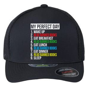 Book Lover Bookworm Quote Perfect Day Read Banned Books Great Gift Flexfit Unipanel Trucker Cap