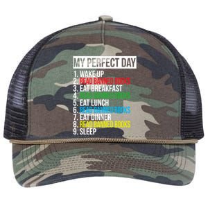 Book Lover Bookworm Quote Perfect Day Read Banned Books Great Gift Retro Rope Trucker Hat Cap