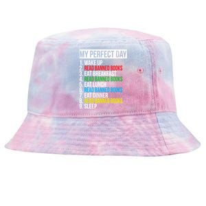 Book Lover Bookworm Quote Perfect Day Read Banned Books Great Gift Tie-Dyed Bucket Hat