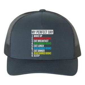 Book Lover Bookworm Quote Perfect Day Read Banned Books Great Gift Yupoong Adult 5-Panel Trucker Hat