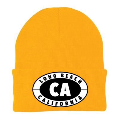 Badge Long Beach California Knit Cap Winter Beanie