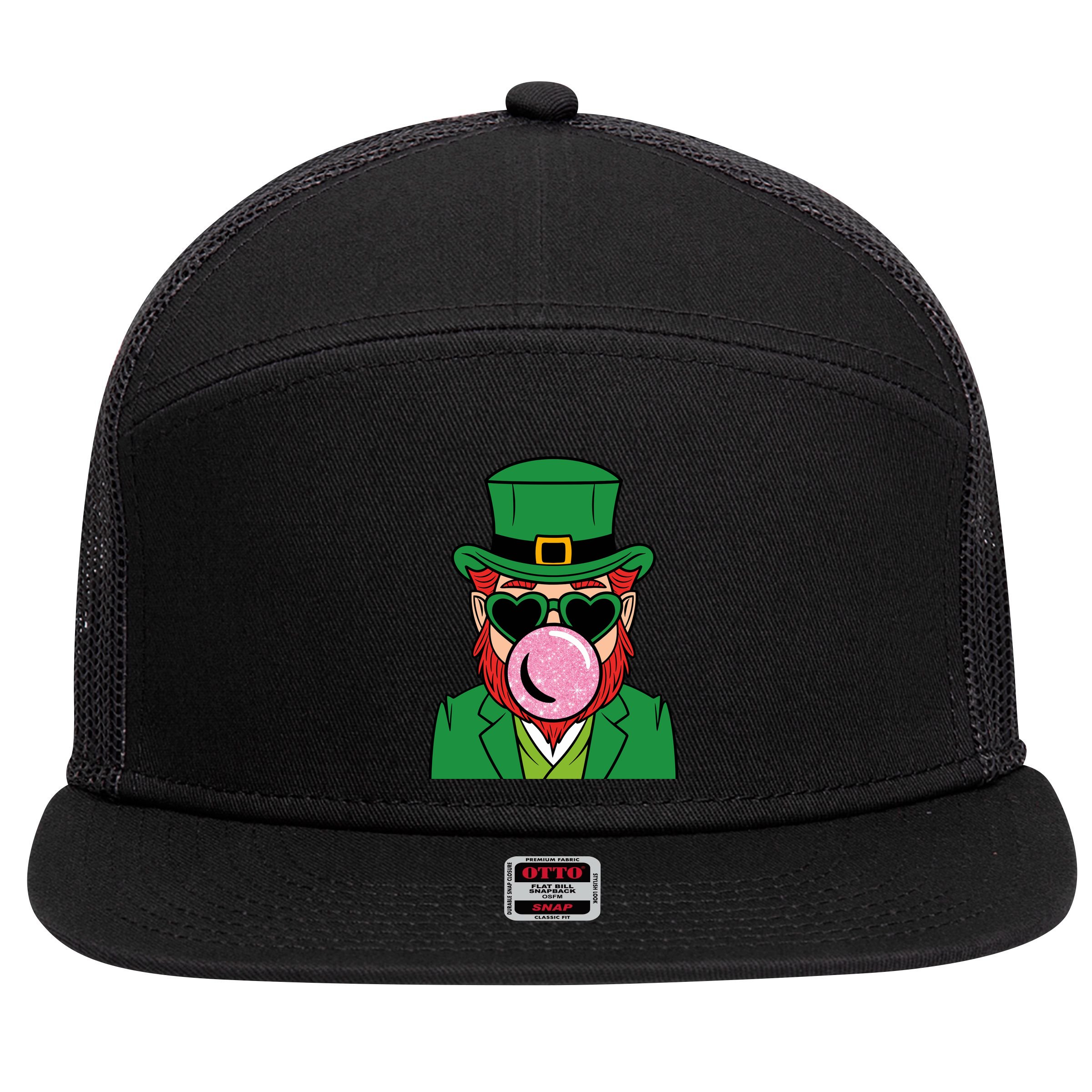 Bubblegum Leprechaun 7 Panel Mesh Trucker Snapback Hat