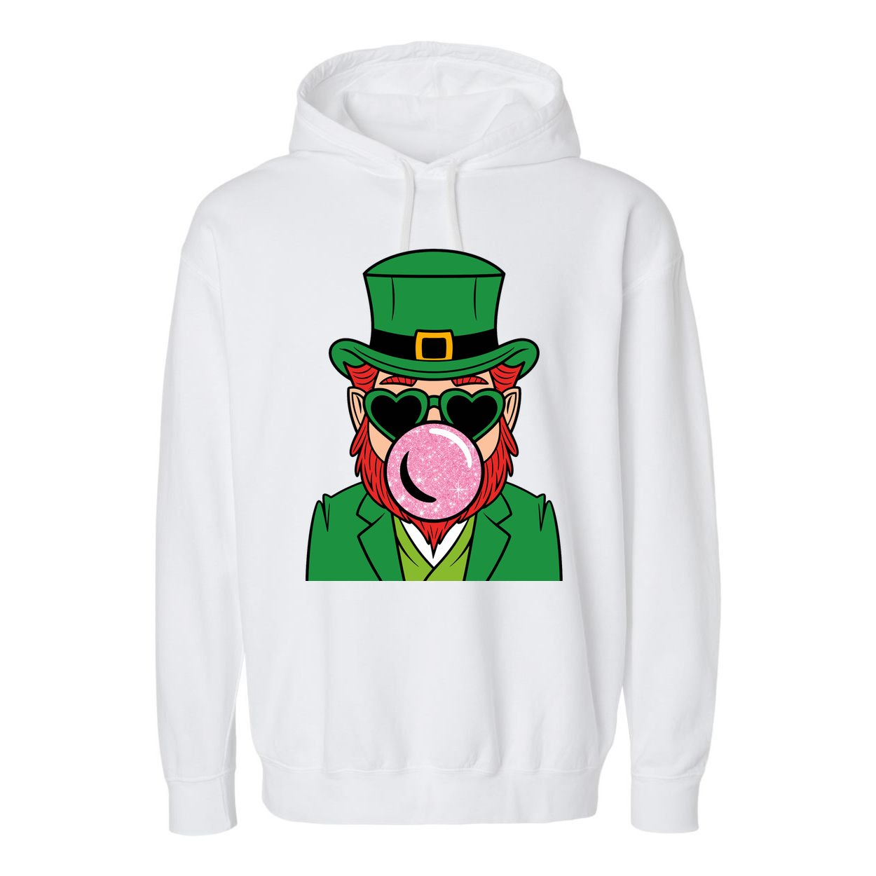 Bubblegum Leprechaun Garment-Dyed Fleece Hoodie